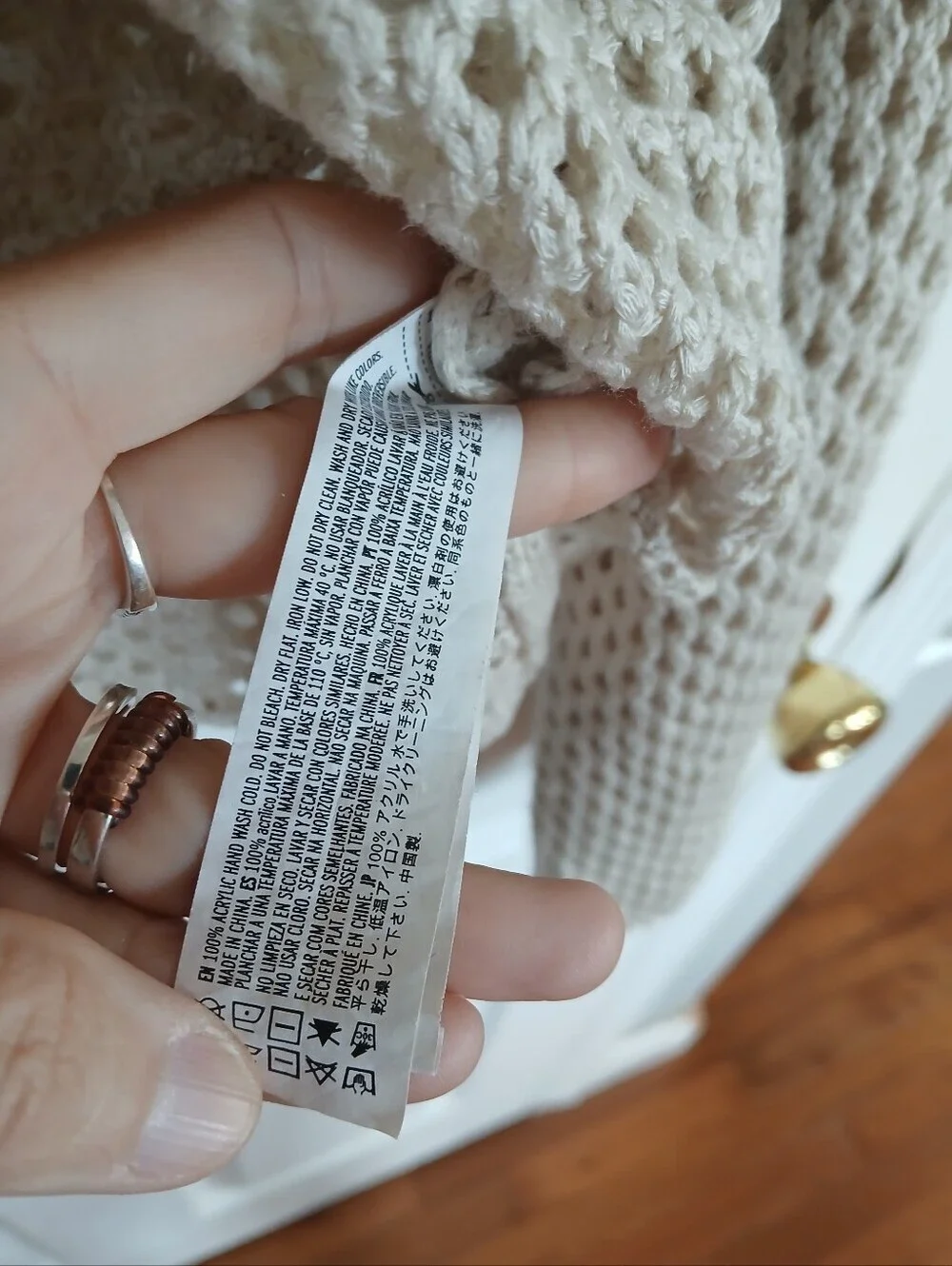 Forever 21 Open-Knit Scoop Neck Sweater in Cream Boho Beach Coastal Grunge